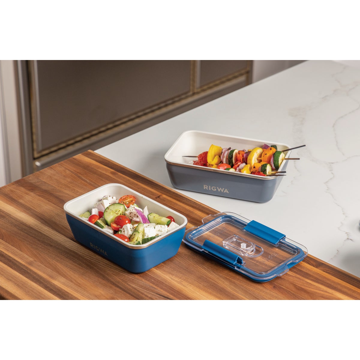 Rigwa Life 9 In. x 6 In. Bento Box Kit, Slate Image 2