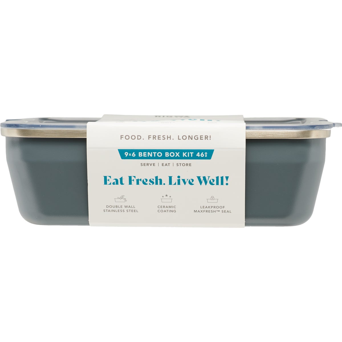 Rigwa Life 9 In. x 6 In. Bento Box Kit, Slate Image 3