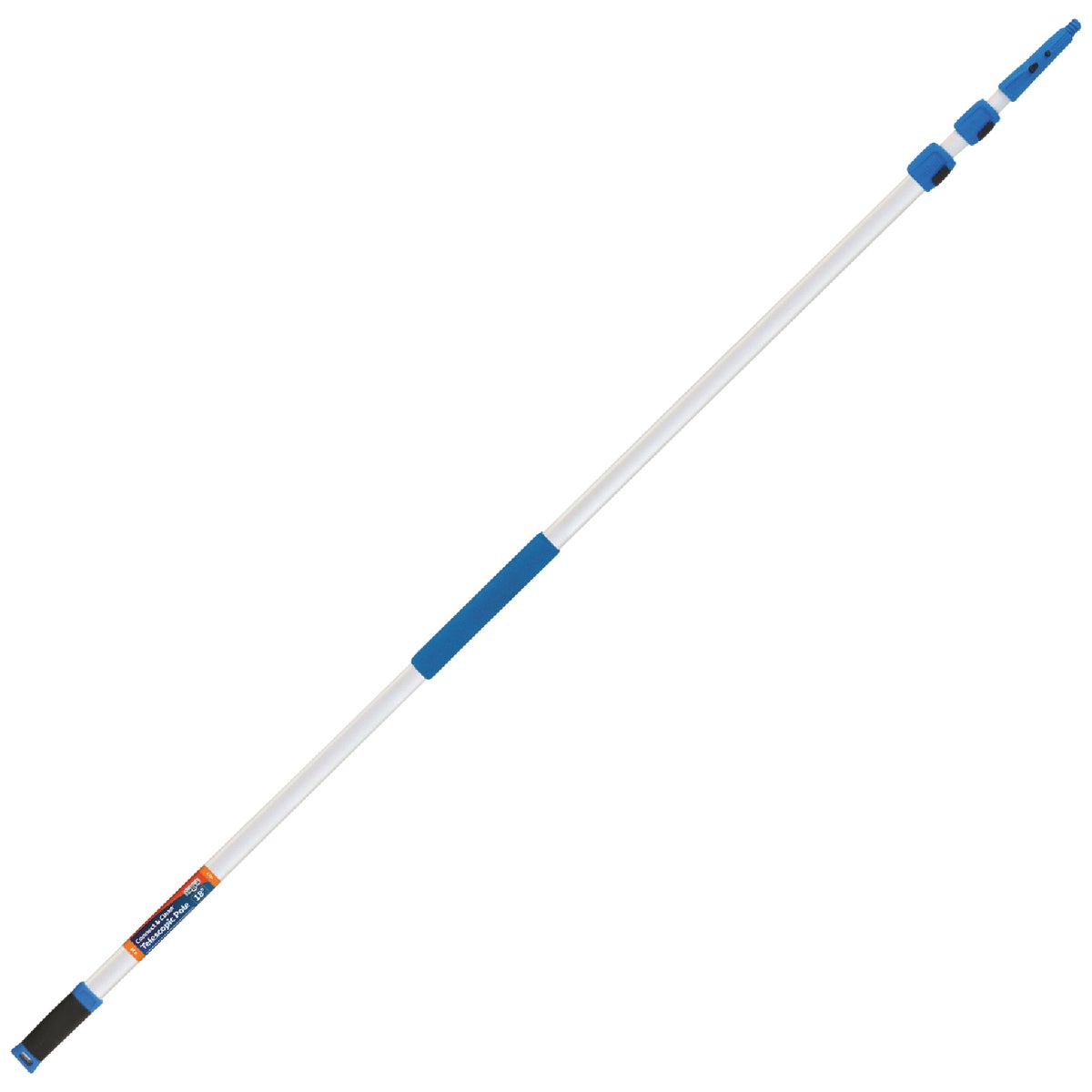 Unger Professional Connect & Clean 18 Ft. Aluminum Telescopic Pole with Locking Cone and Quick-Flip Clamps