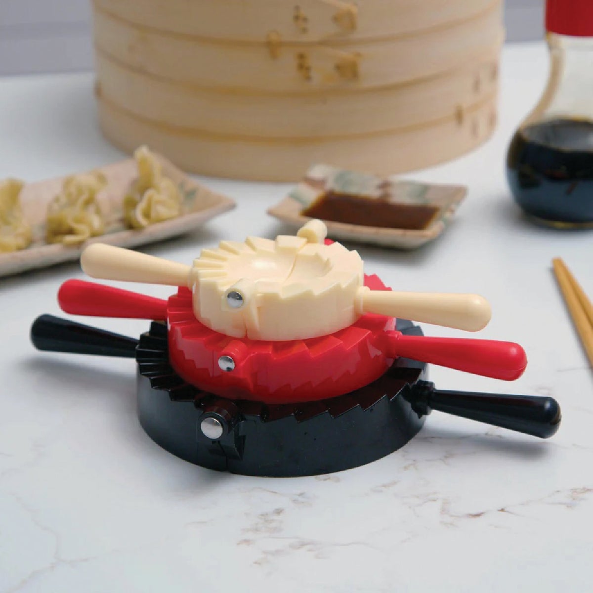 Joyce Chen 3-Piece Dumpling Maker, Press, and Sealer Kit Image 4