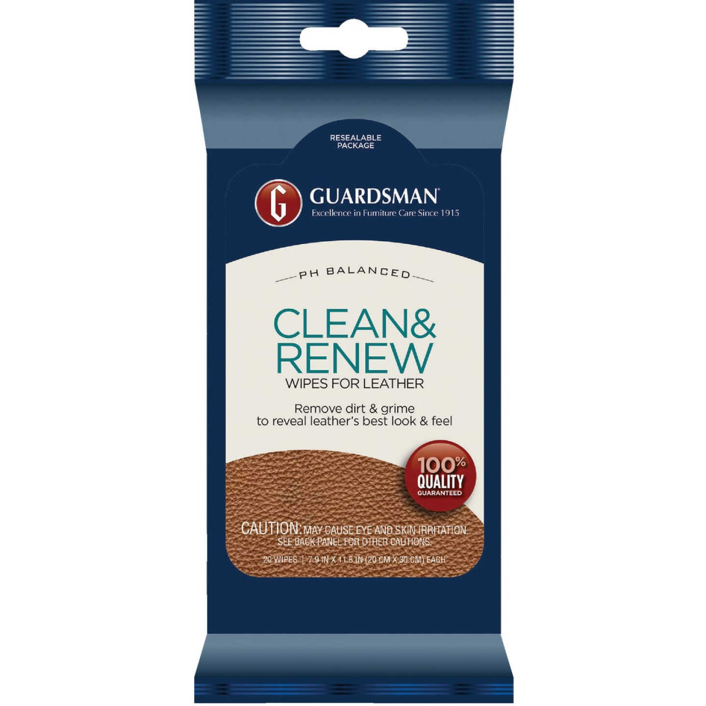 Guardsman Clean & Renew Leather Care Wipes (20-Pack) Image 1