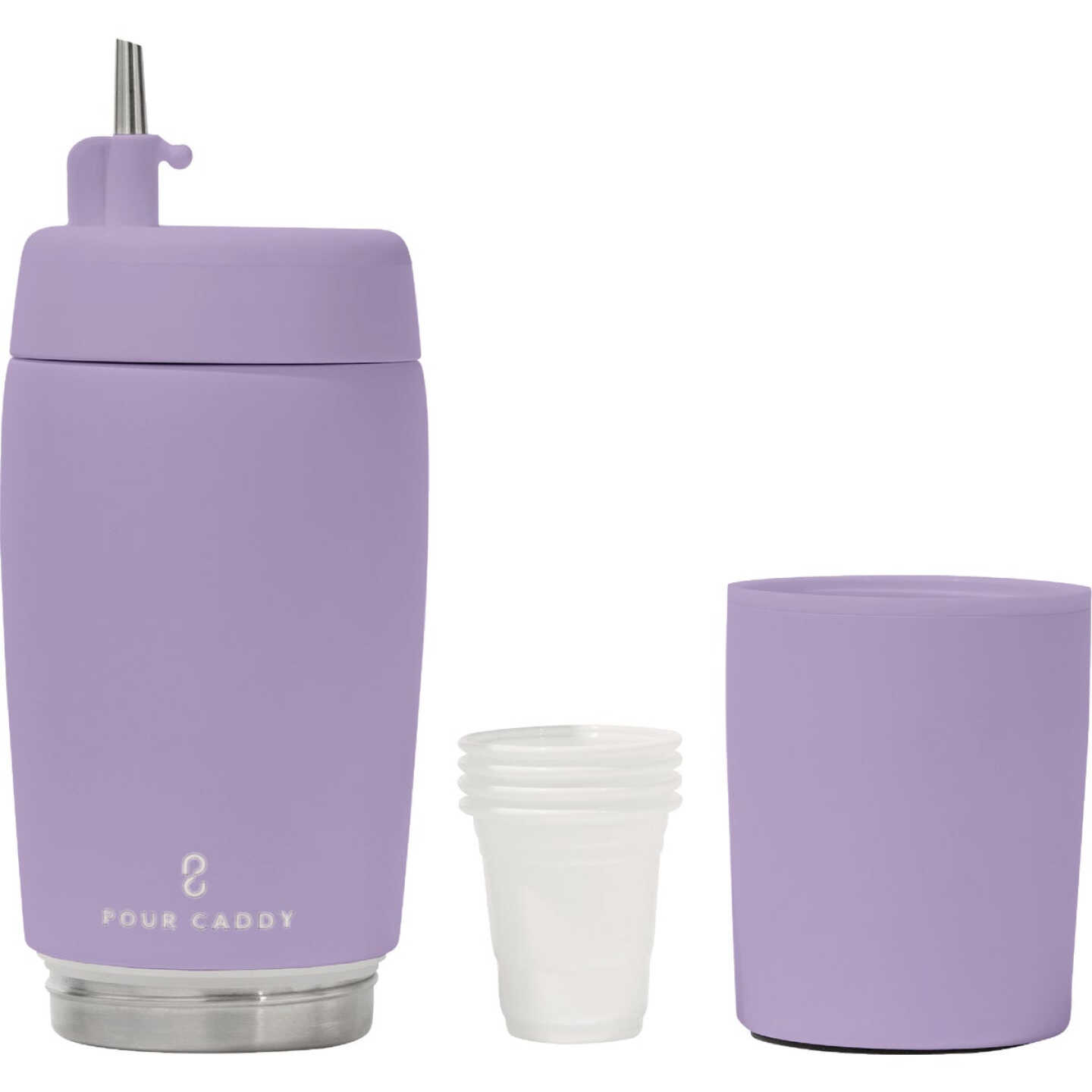 Pour Caddy 20 Oz. Lilac Stainless Steel Insulated Drink Holder Image 5