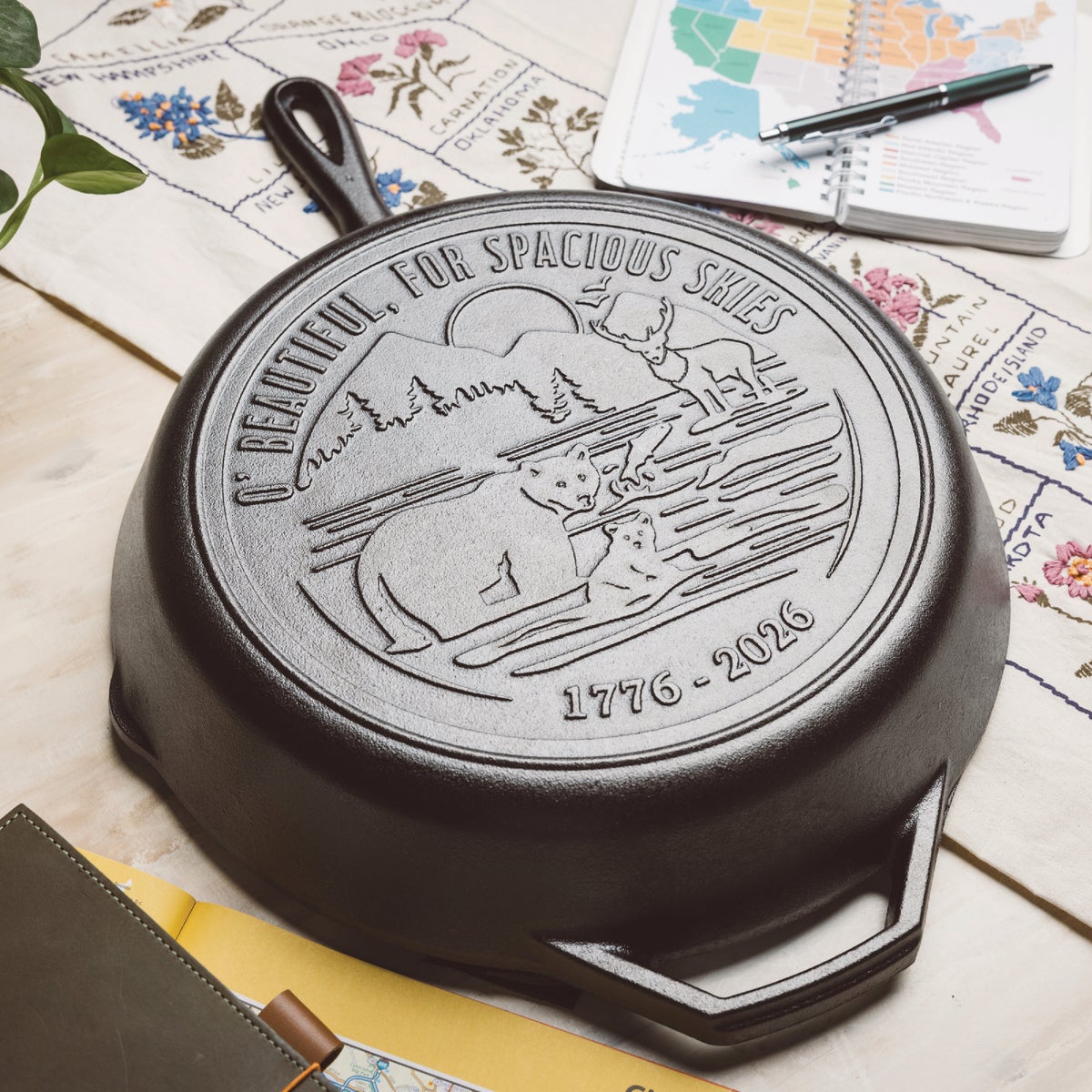 Lodge 12 In. USA 250 Cast Iron Skillet Image 2