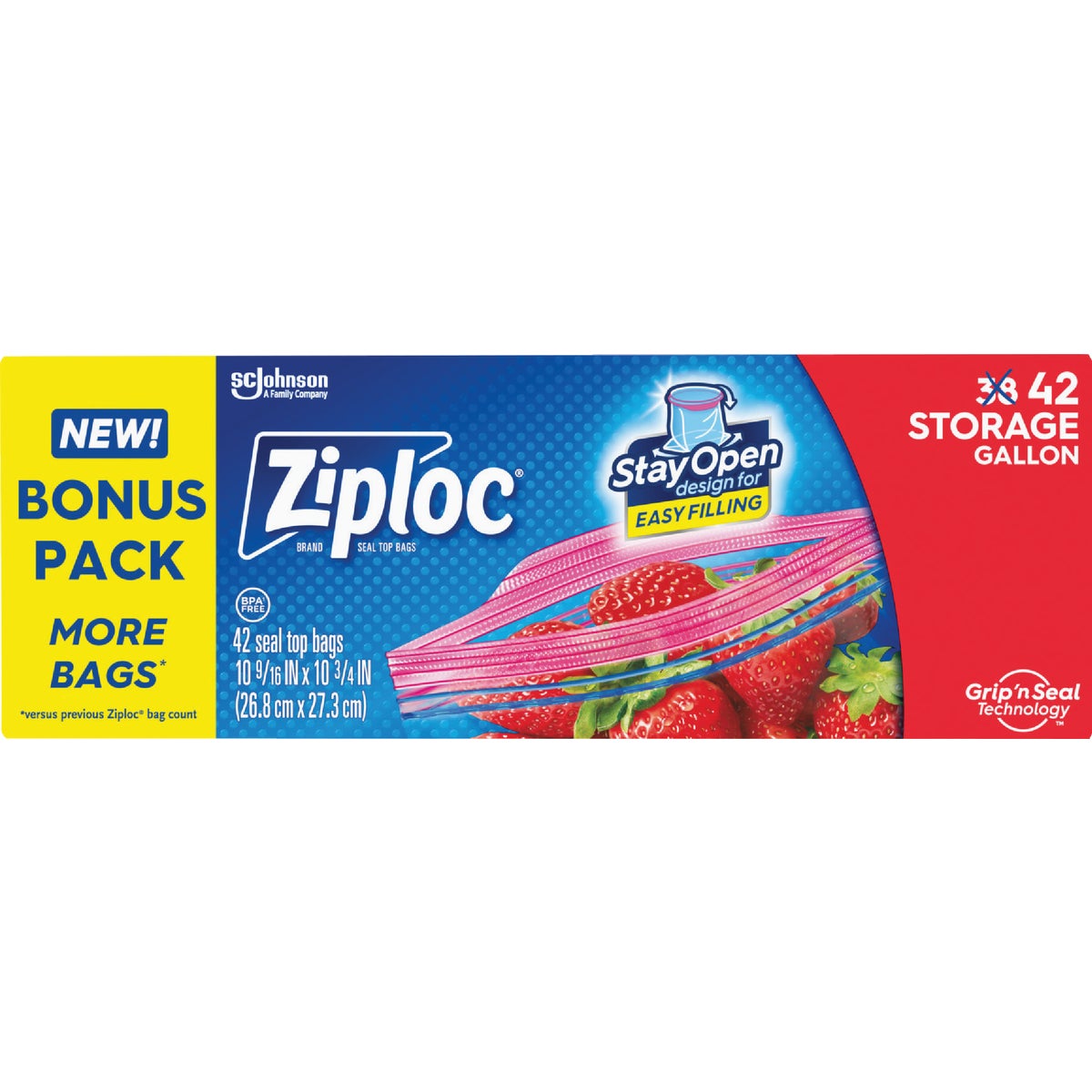Ziploc Gal. Food Storage Bag (42-Count)
