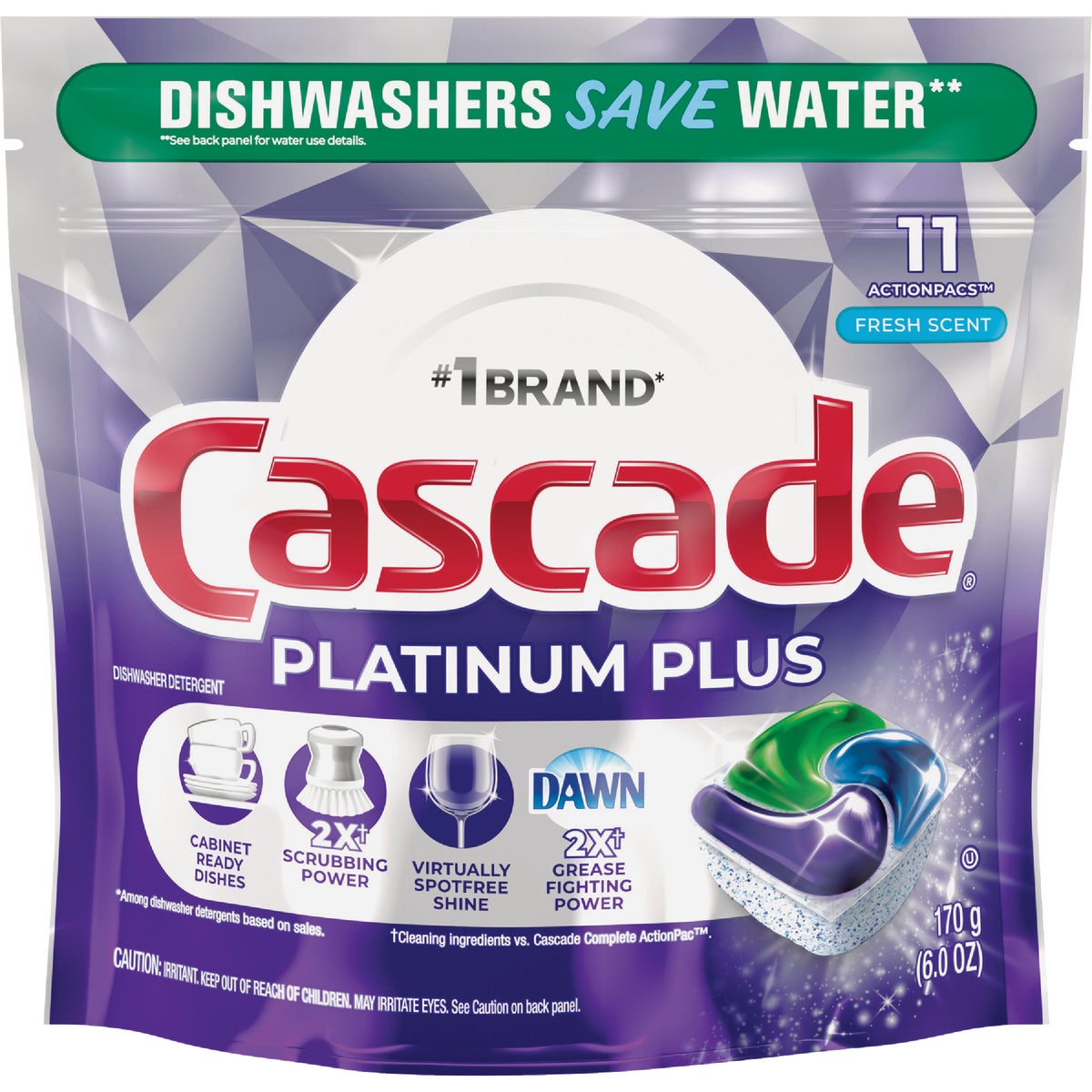  Cascade Platinum Plus Action Pacs Dishwasher Detergent (11-Count) Image 1