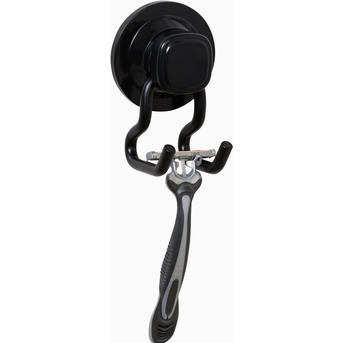 Zenna Home Rustproof Matte Black Power Grip Pro Adhesive/Suction Shower Storage Hook Image 4