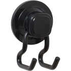 Zenna Home Rustproof Matte Black Power Grip Pro Adhesive/Suction Shower Storage Hook Image 1
