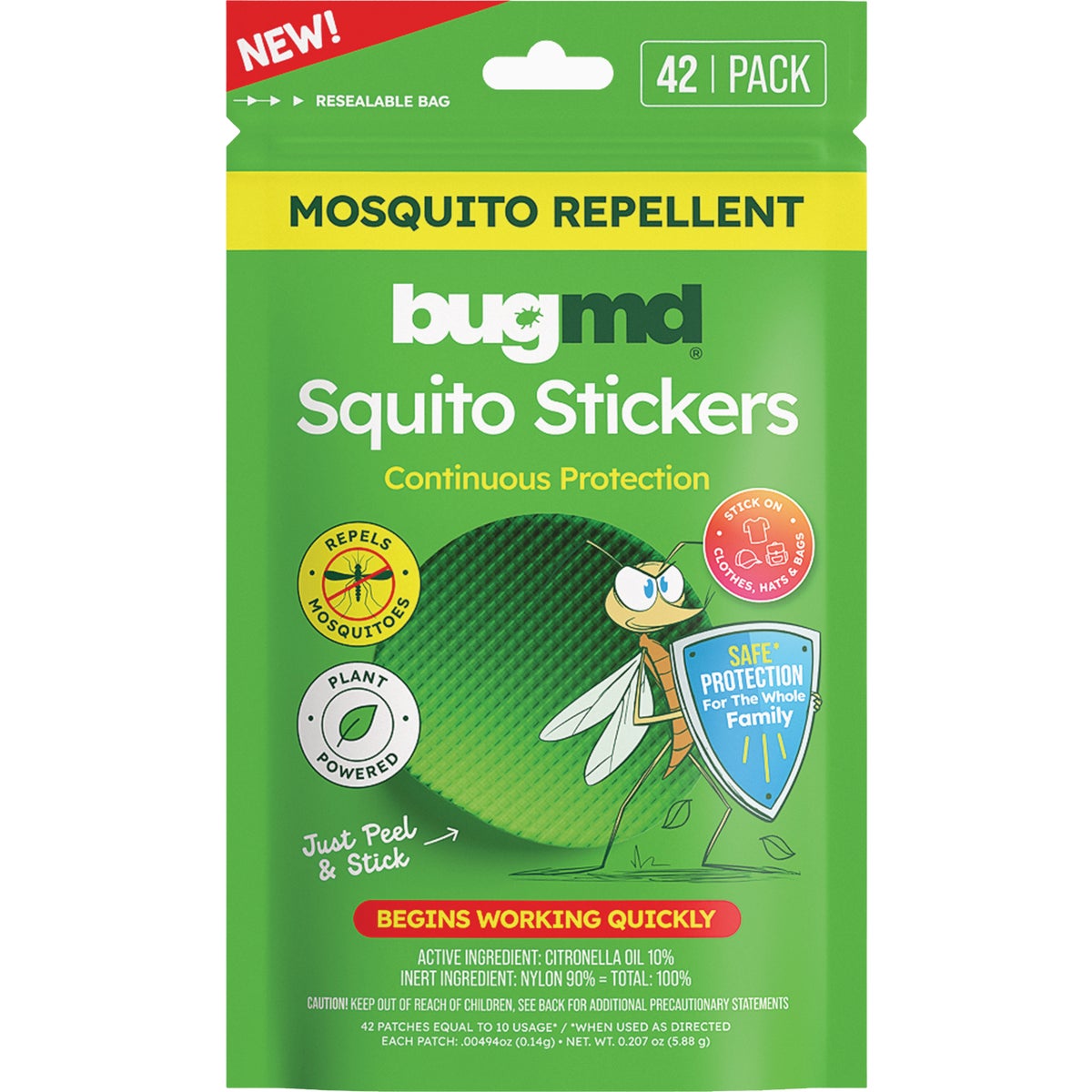 BugMD Squito Stickers Insect Repellent (42-Count)