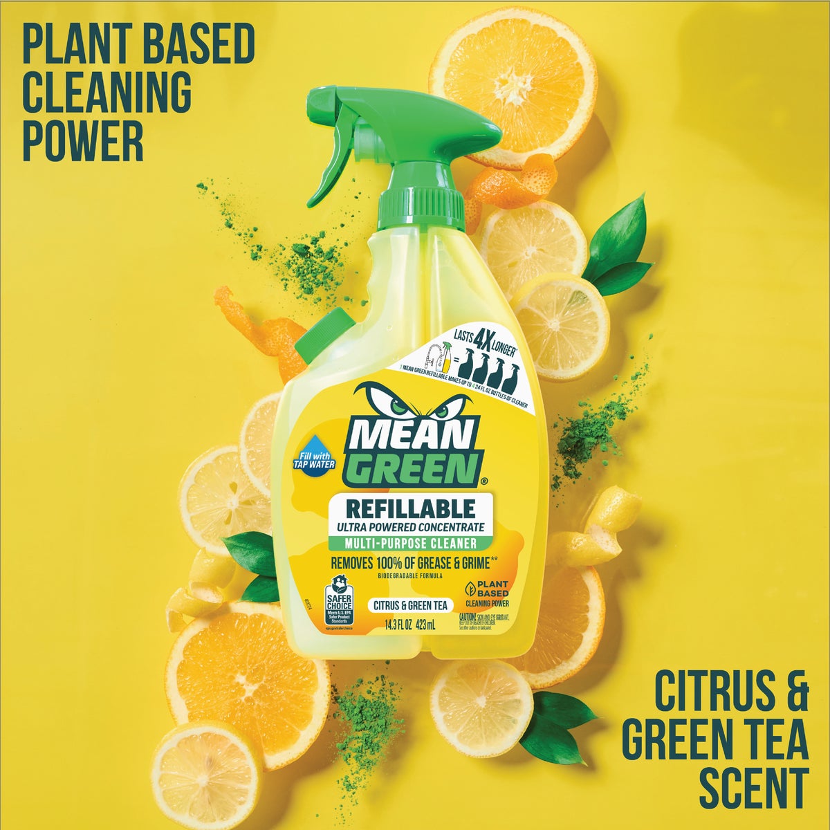 Mean Green 28 Oz. Citrus & Green Tea Refillable Multi-Purpose Cleaner Image 4