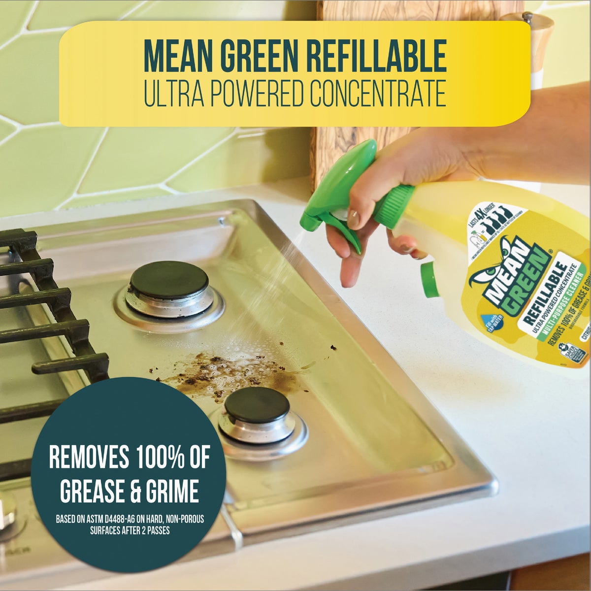 Mean Green 28 Oz. Citrus & Green Tea Refillable Multi-Purpose Cleaner Image 3
