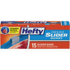 Hefty 1 Qt. Slider Freezer Bag Stand and Fill Expandable Bottom (15-Count) Image 1