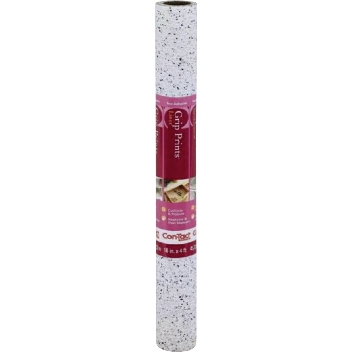 Con-Tact 18 In. x 4 Ft. Granite Black & White Grip Non-Adhesive Shelf Liner