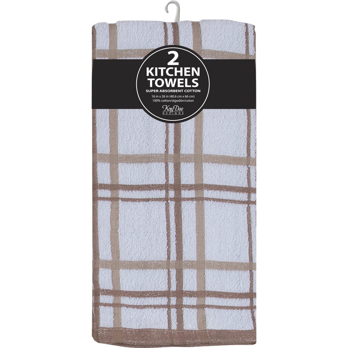  Kay Dee Designs Taupe Terry Kitchen Towel (2-Pack) Image 2