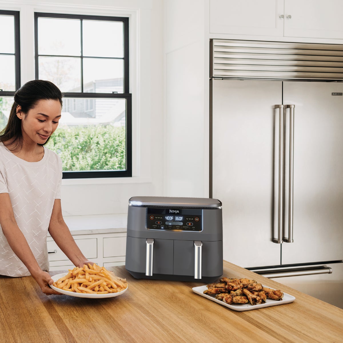 Ninja Foodi 6-In-1 8 Qt. 2-Basket Air Fryer with DualZone Technology Image 2