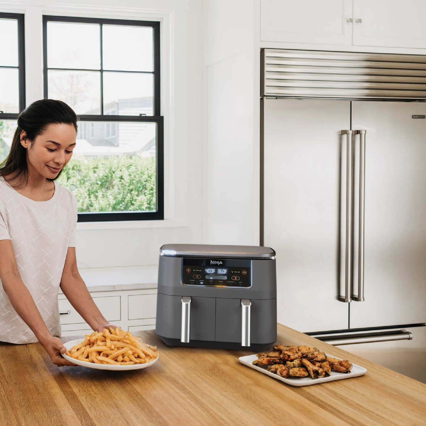 Ninja Foodi 6-In-1 8 Qt. 2-Basket Air Fryer with DualZone Technology Image 2
