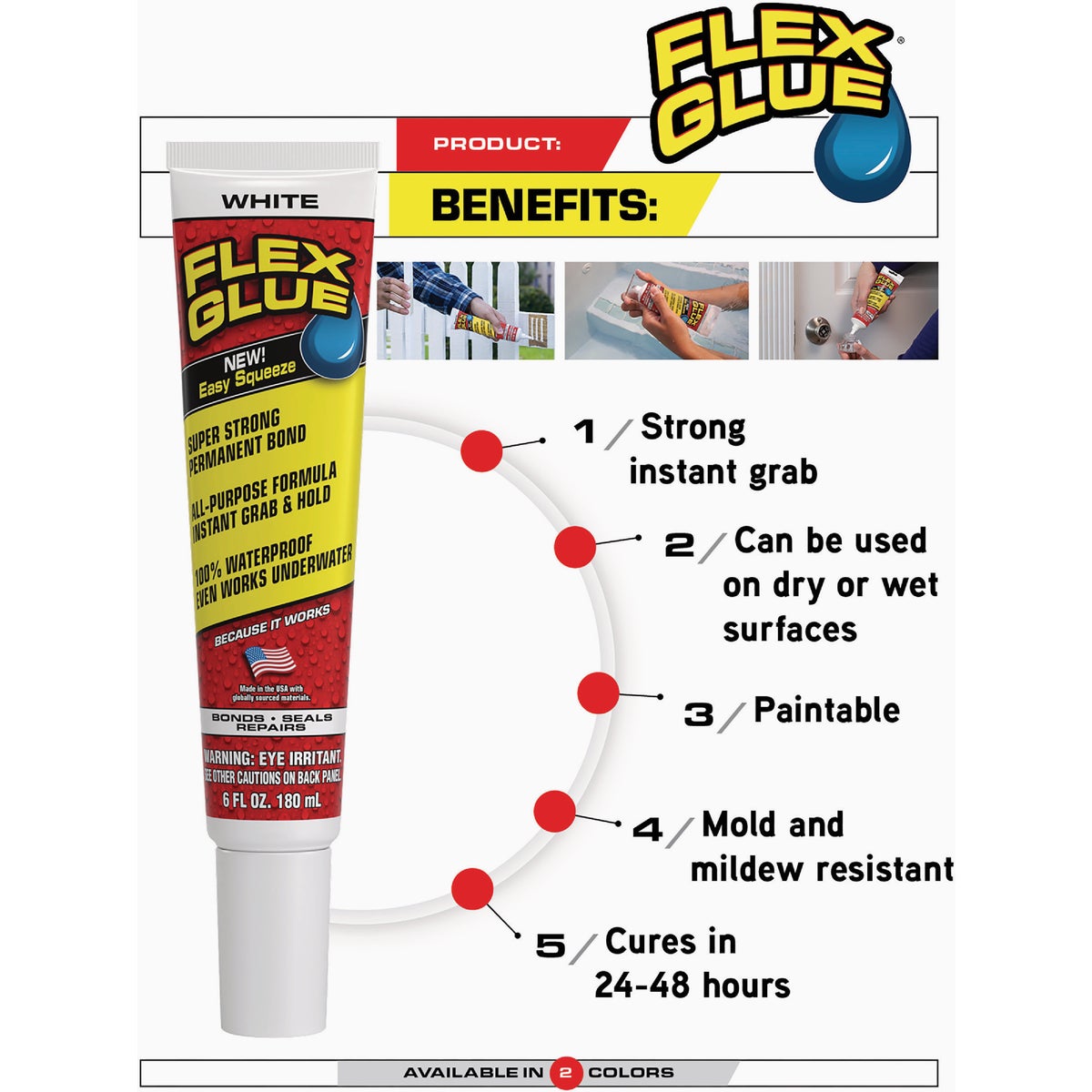 Flex Glue 2.8 Oz. Clear Multi-Purpose Adhesive Image 6