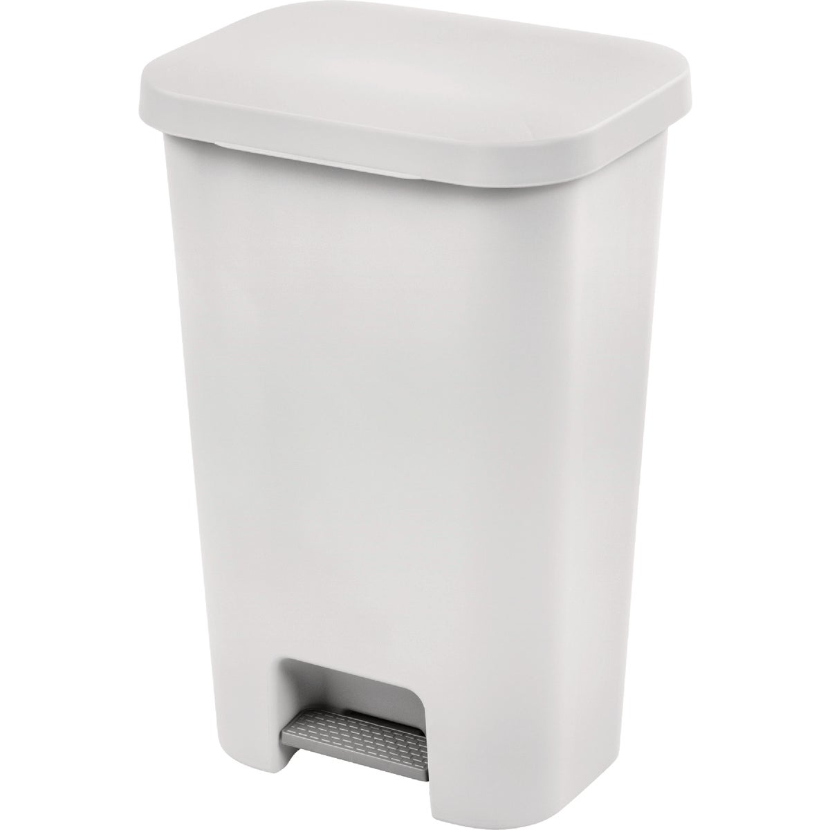 Sterilite 11.9 Gal. White StepOn Wastebasket