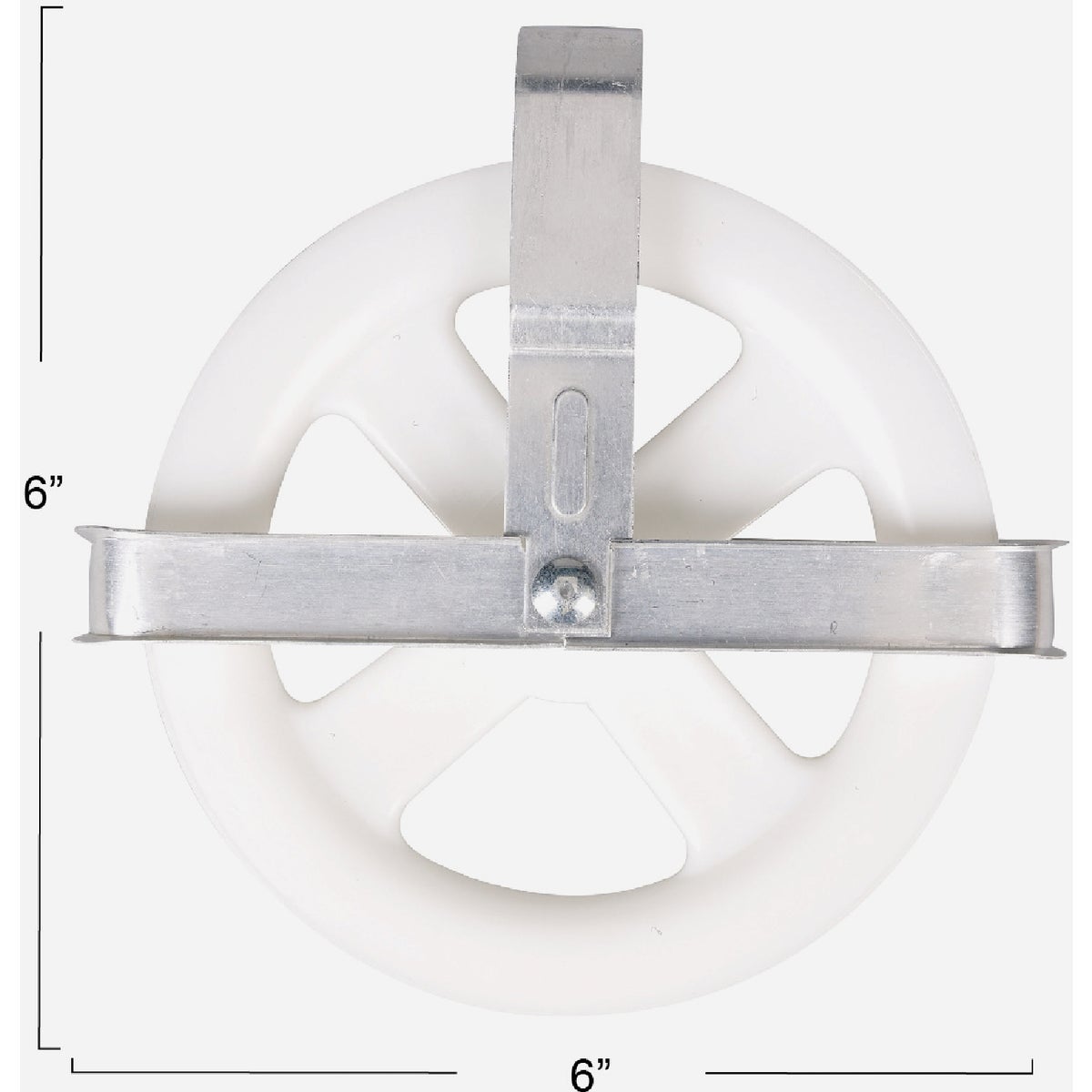 Household Essentials 5 In. Poly Wheel/Aluminum Strap Clothesline Pulley Image 2