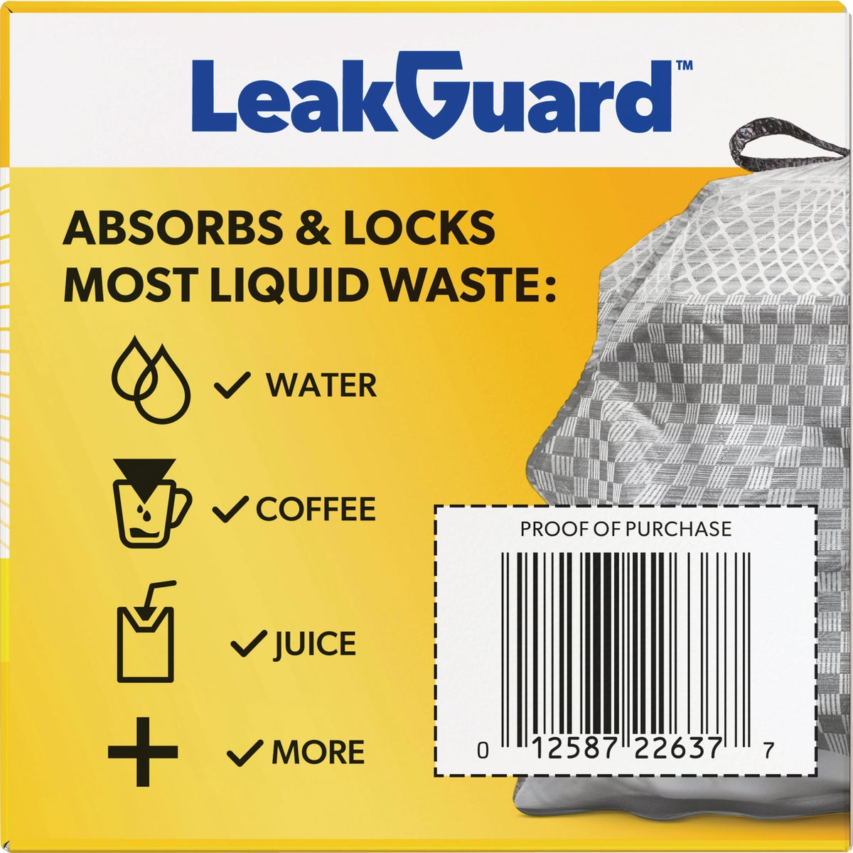 Glad 13 Gal. ForceFlex MaxStrength LeakGuard Tall Kitchen Drawstring Trash Bags, Sunshine Lemon Scent (20-Count) Image 2