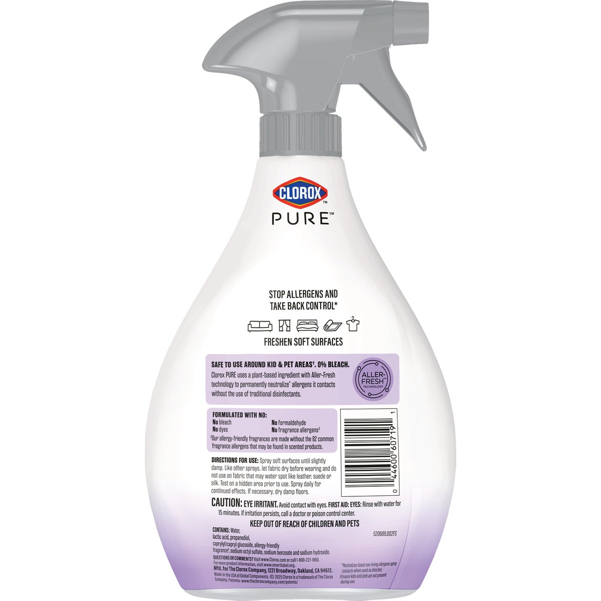 Clorox 26 Oz. PURE Allergen Neutralizer Fabric and Carpet Spray, Nighttime Calm Image 3