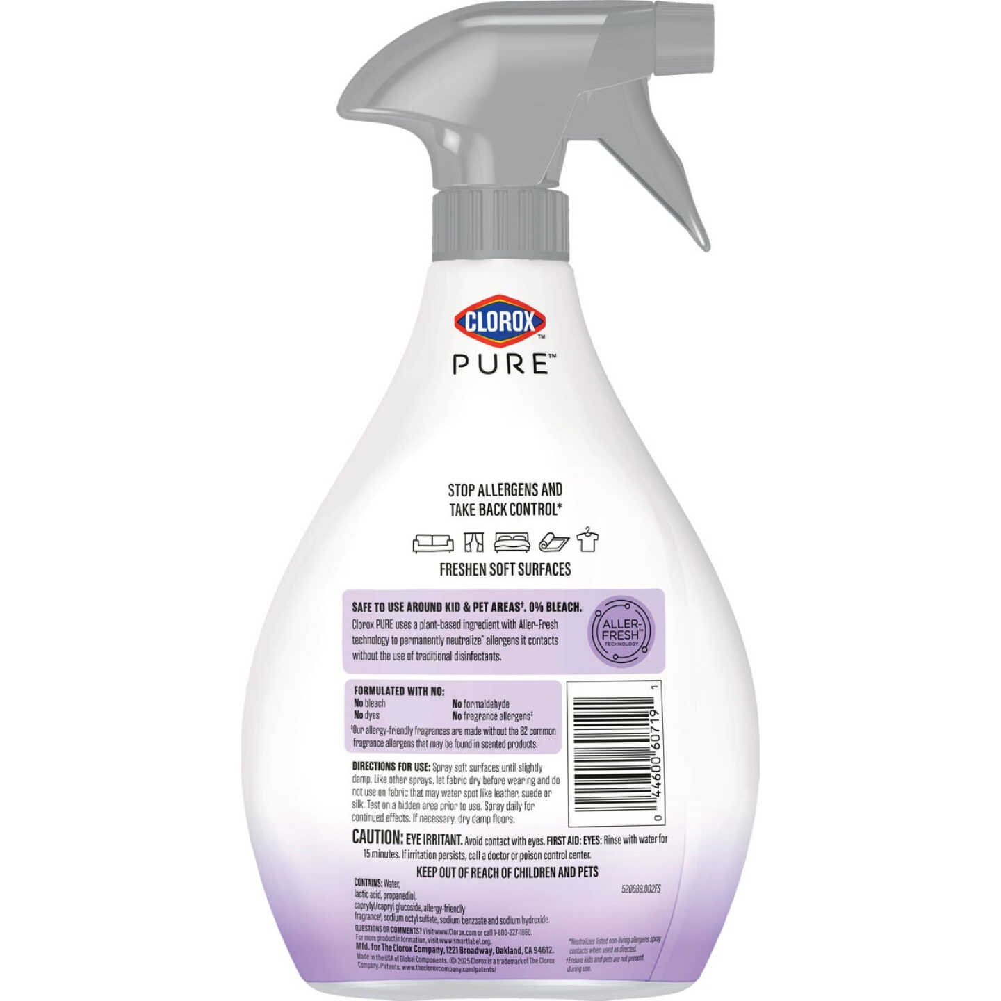 Clorox 26 Oz. PURE Allergen Neutralizer Fabric and Carpet Spray, Nighttime Calm Image 3