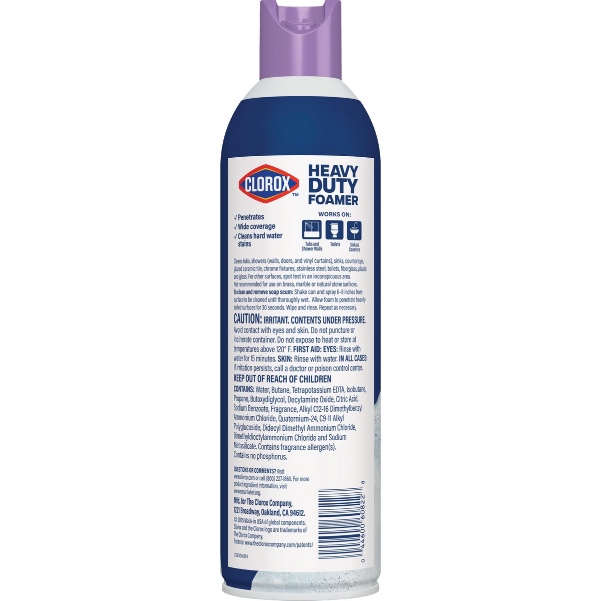 Clorox 20 Oz. Heavy Duty Soap Scum Remover Foaming Action Bathroom Cleaner, Lavender Clean Image 3
