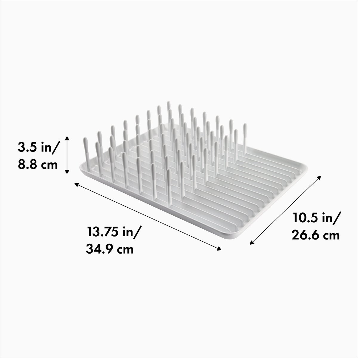 OXO Good Grips 10-1/2 In. W x 13-3/4 In. L White Dish Rack Image 4