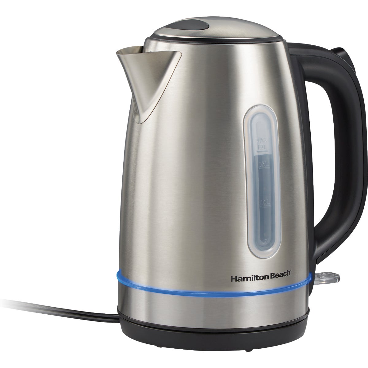 Hamilton Beach 1.7L Stainless Steel Electric Kettle with LED Light Ring