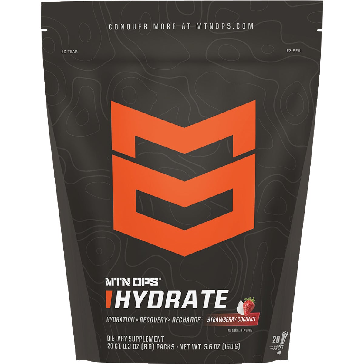 MTN OPS Hydrate Strawberry Coconut Trail Pack Drink Mix (20-Count) Image 2