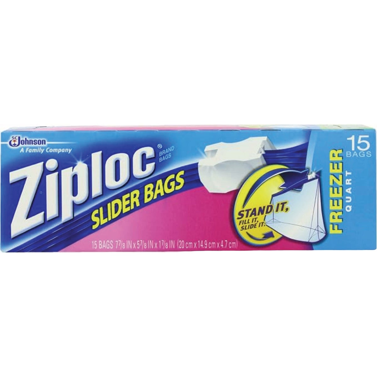 Ziploc 1 Qt. Slider Freezer Bag (15-Count)
