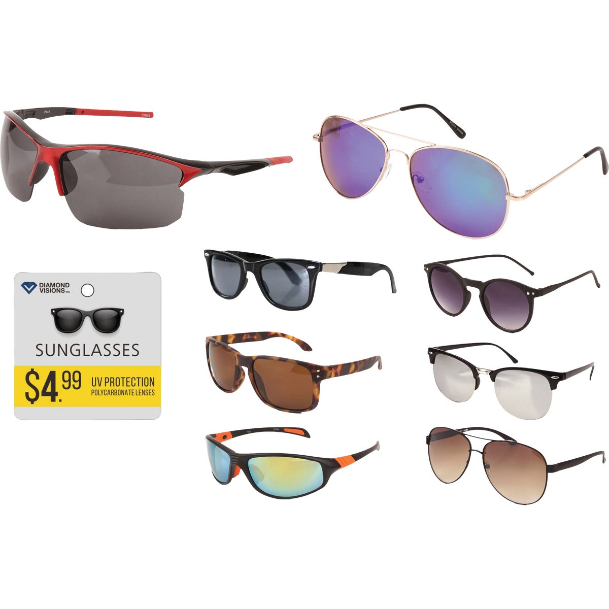 Diamond Visions Assorted Fashion Sunglasses