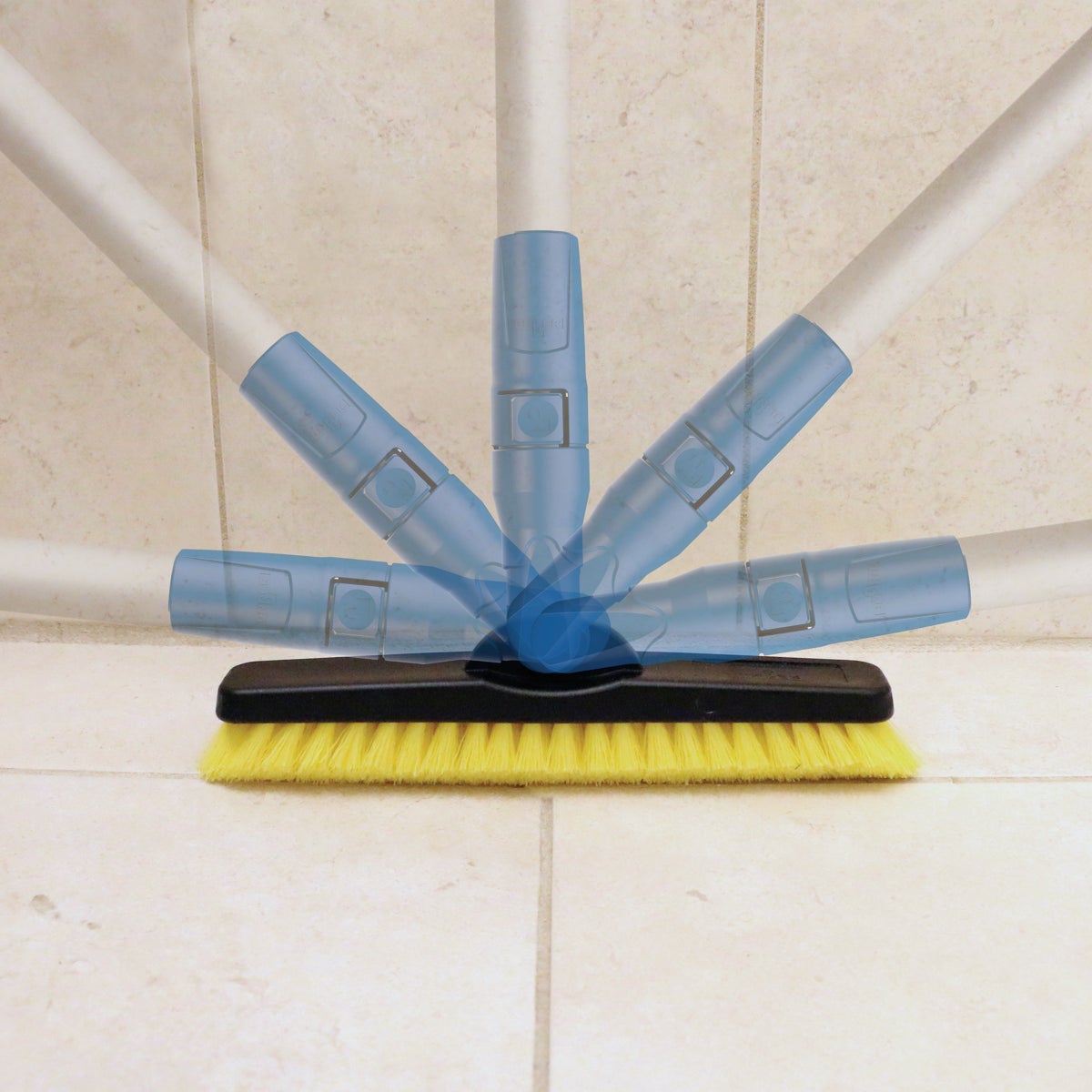 Unger Professional LockOn Stiff Non-Scratch Swivel Grout Brush Image 4