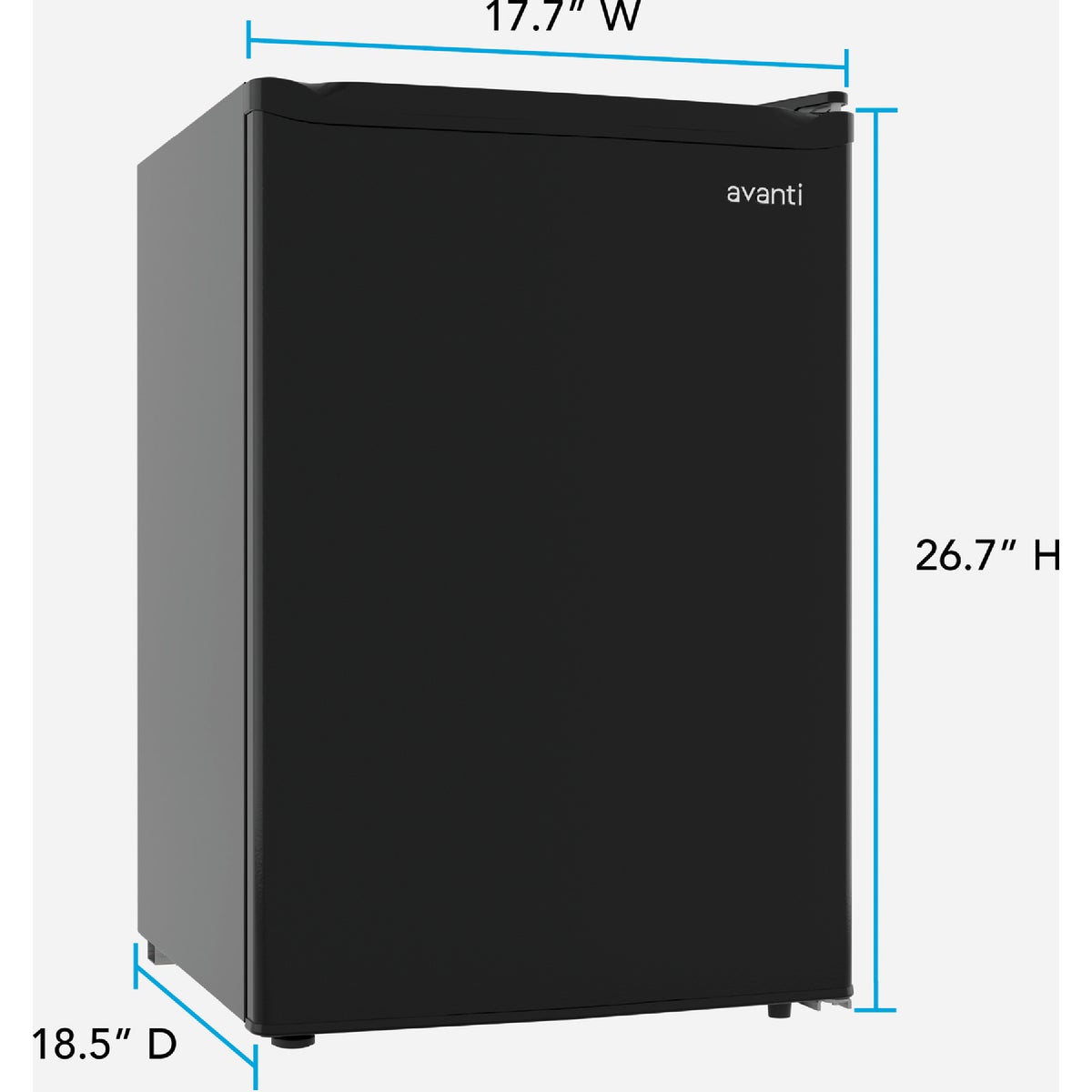 Avanti 2.5 Cu. Ft. Black Mid-Size Refrigerator Image 2