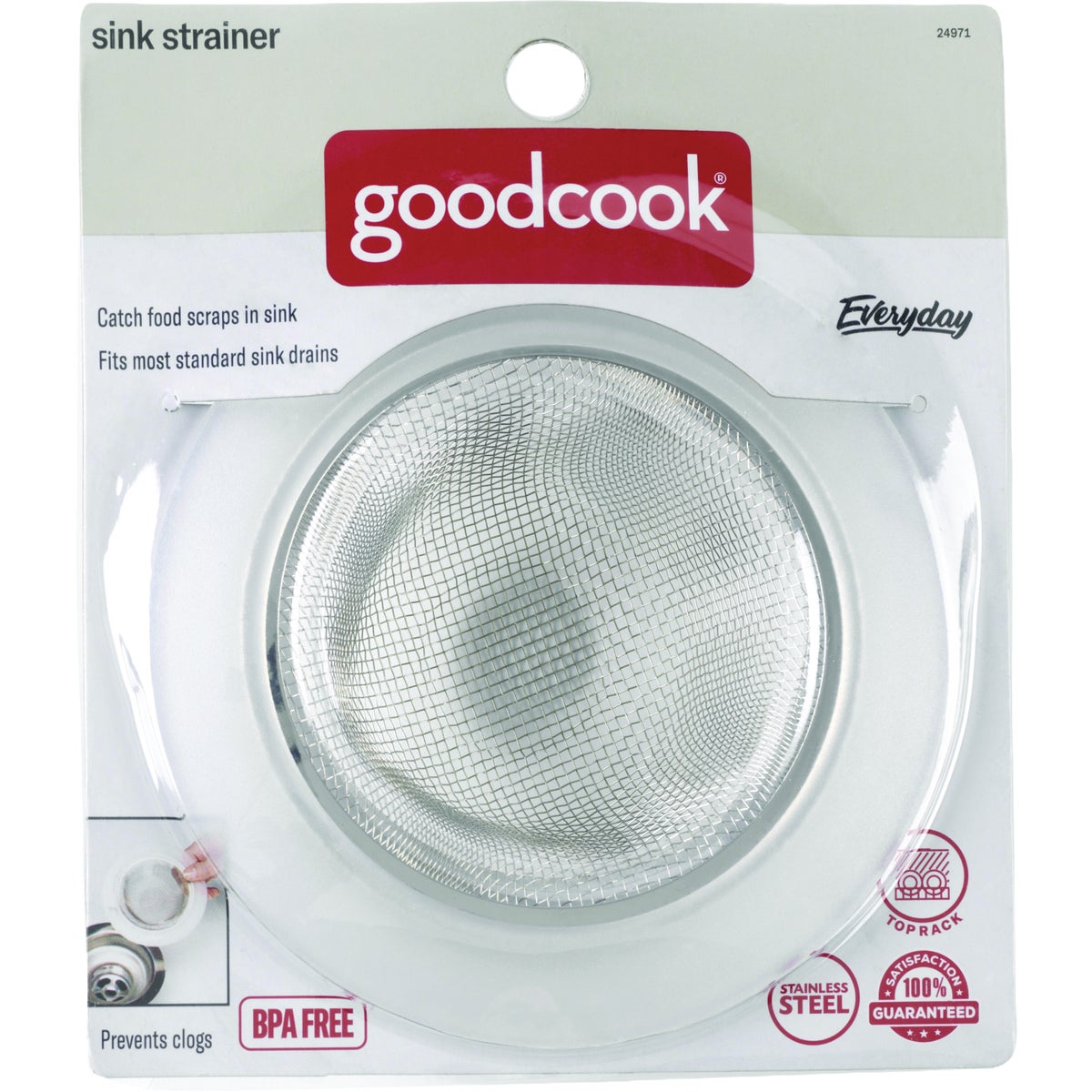 GoodCook 5 In. Stainless Steel Mesh Sink Strainer, Universal Size Image 2