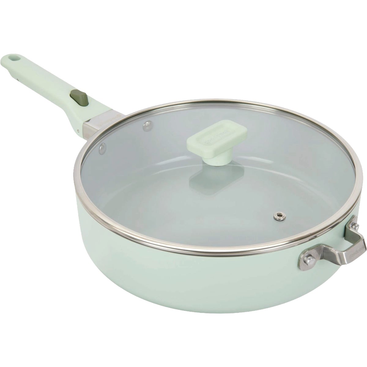 Goodcook 4 Qt. Ceramic Non-Stick Deep Saute Pan with Removable Handle and Lid Image 1