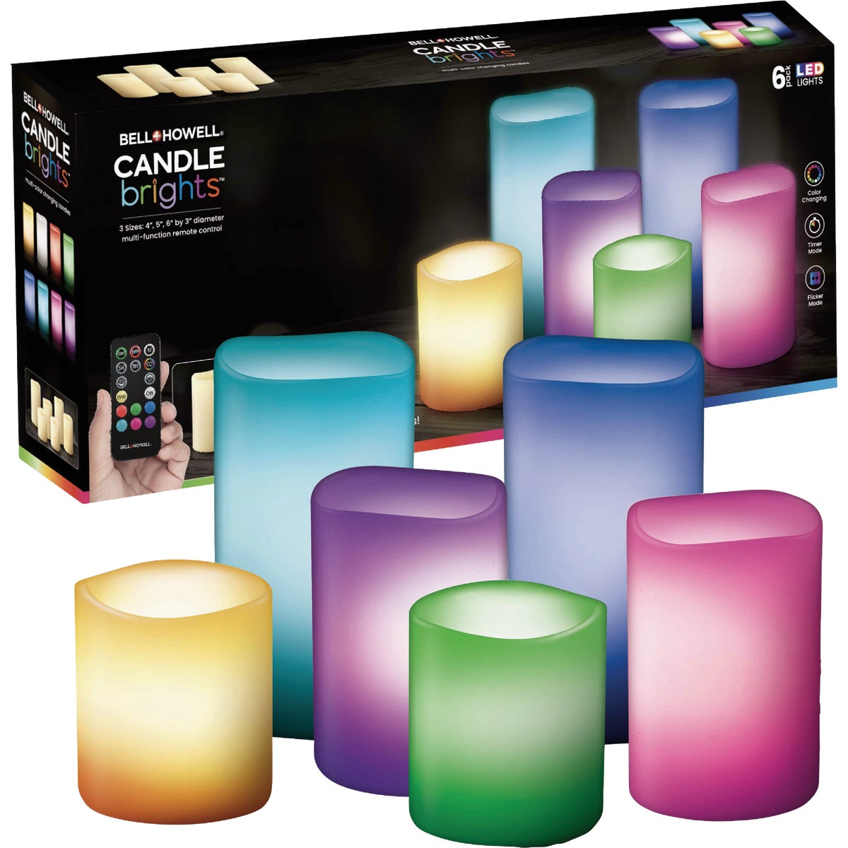 Bell+Howell Candle Brights Flameless Candles (6-Pack) Image 7