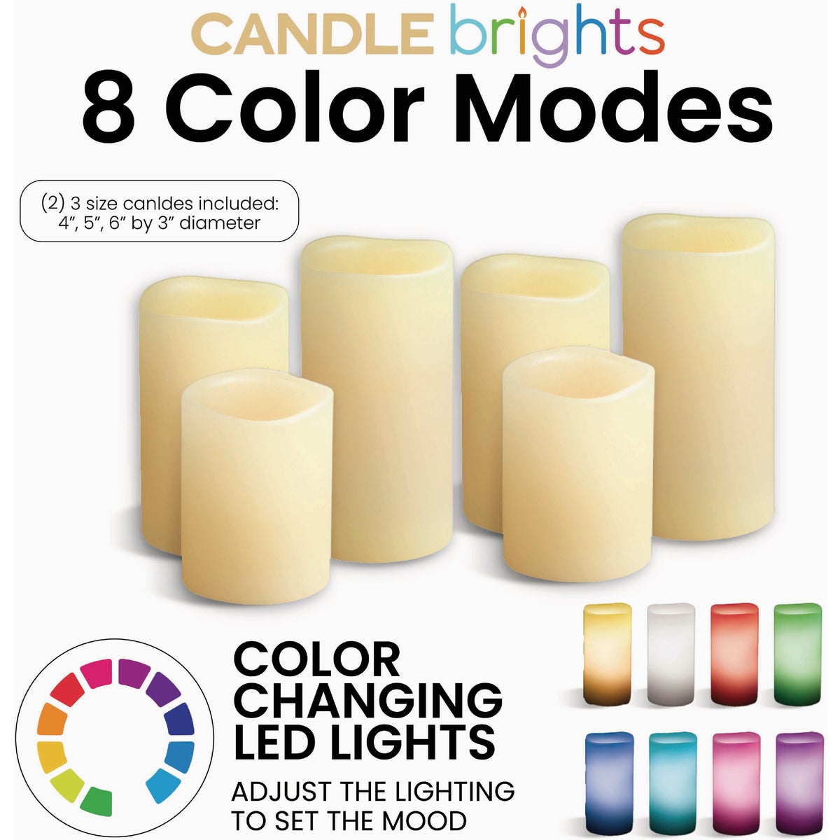 Bell+Howell Candle Brights Flameless Candles (6-Pack) Image 5