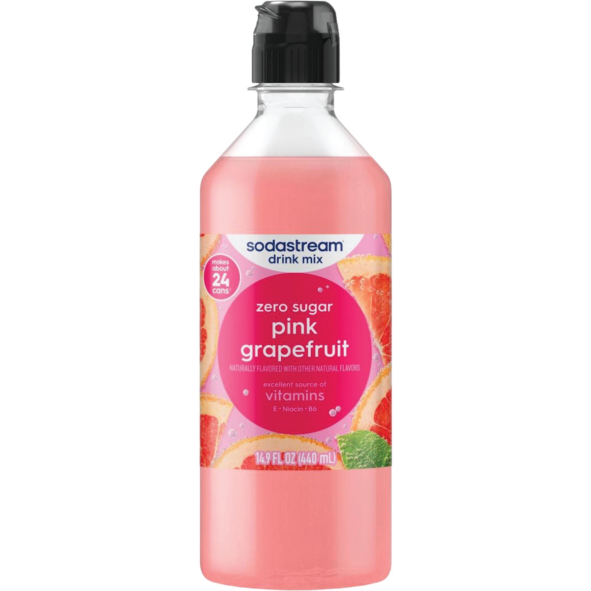 SodaStream 14.9 Oz. Pink Grapefruit Zeros Waters Sparkling Beverage Mix