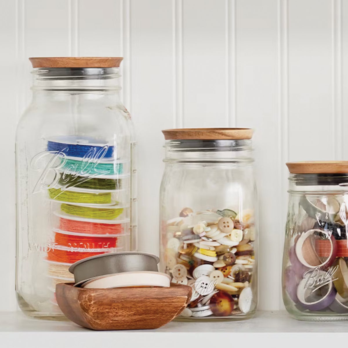 Ball Regular Mouth Wooden Lids (3-Pack) Image 4