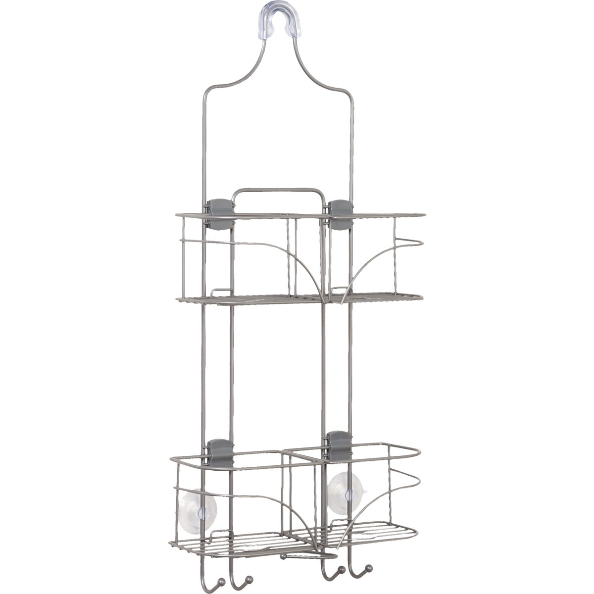 Zenna Home 10-1/4 In. x 24-3/4 In. Satin Nickel Expandable Hanging Shower Caddy Image 5