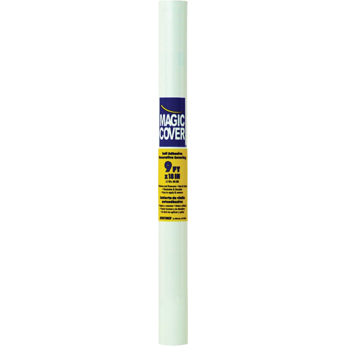 Magic Cover 18 In. x 9 Ft. White Self-Adhesive Shelf Liner