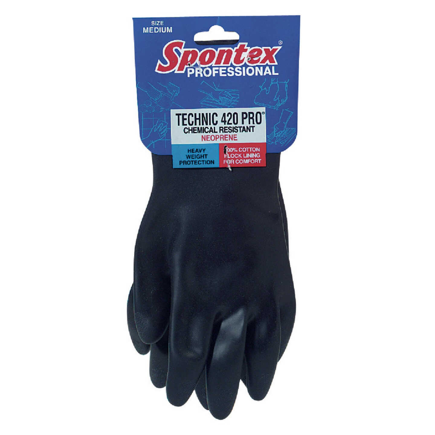 Spontex Technic 420 Pro Large Neoprene Rubber Glove Image 1