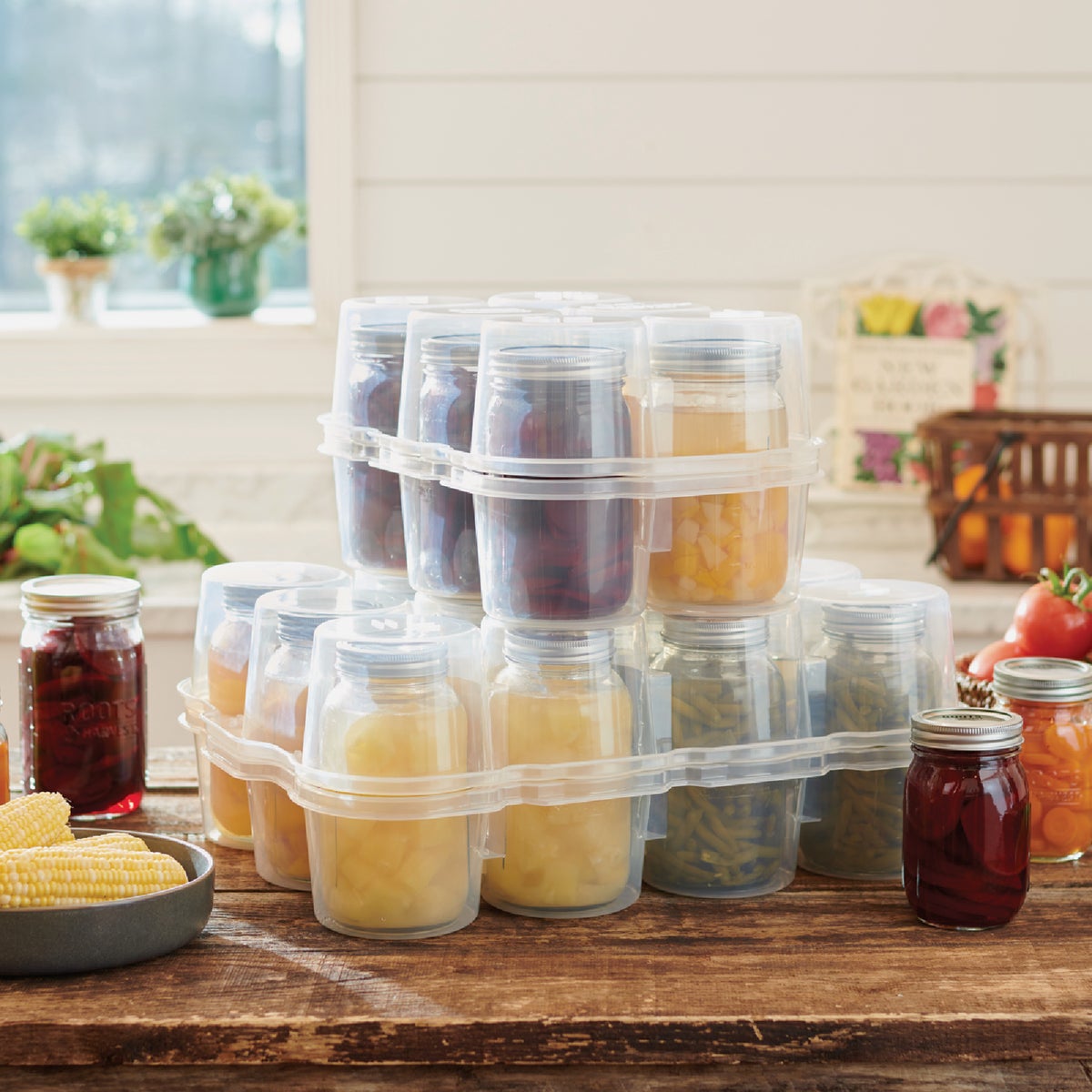 Roots & Harvest SafeCrate Quart Jar Storage Container (6 Jar Capacity) Image 3
