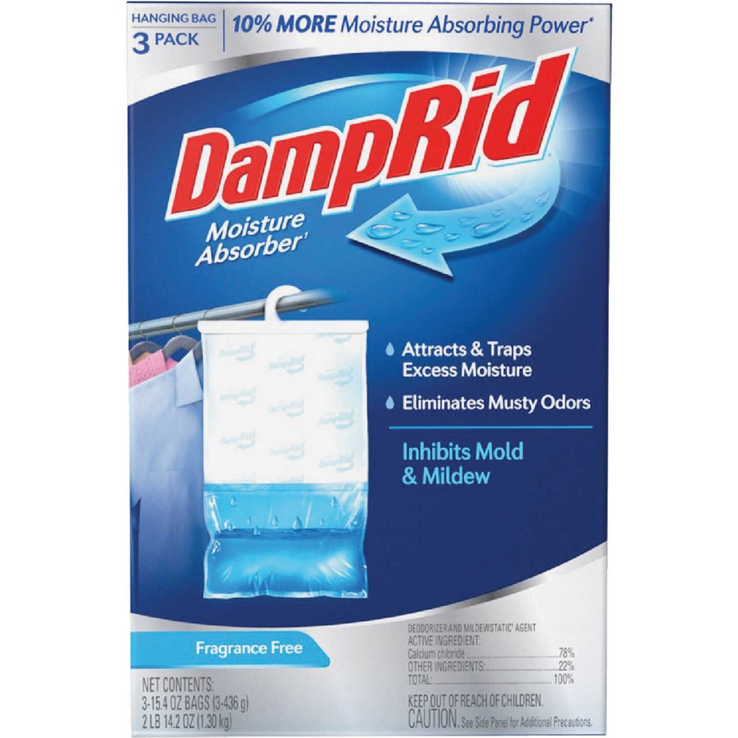 DampRid 15.4 Oz. Fragrance Free Moisture Absorber Hanging Bag (3-Count) Image 1
