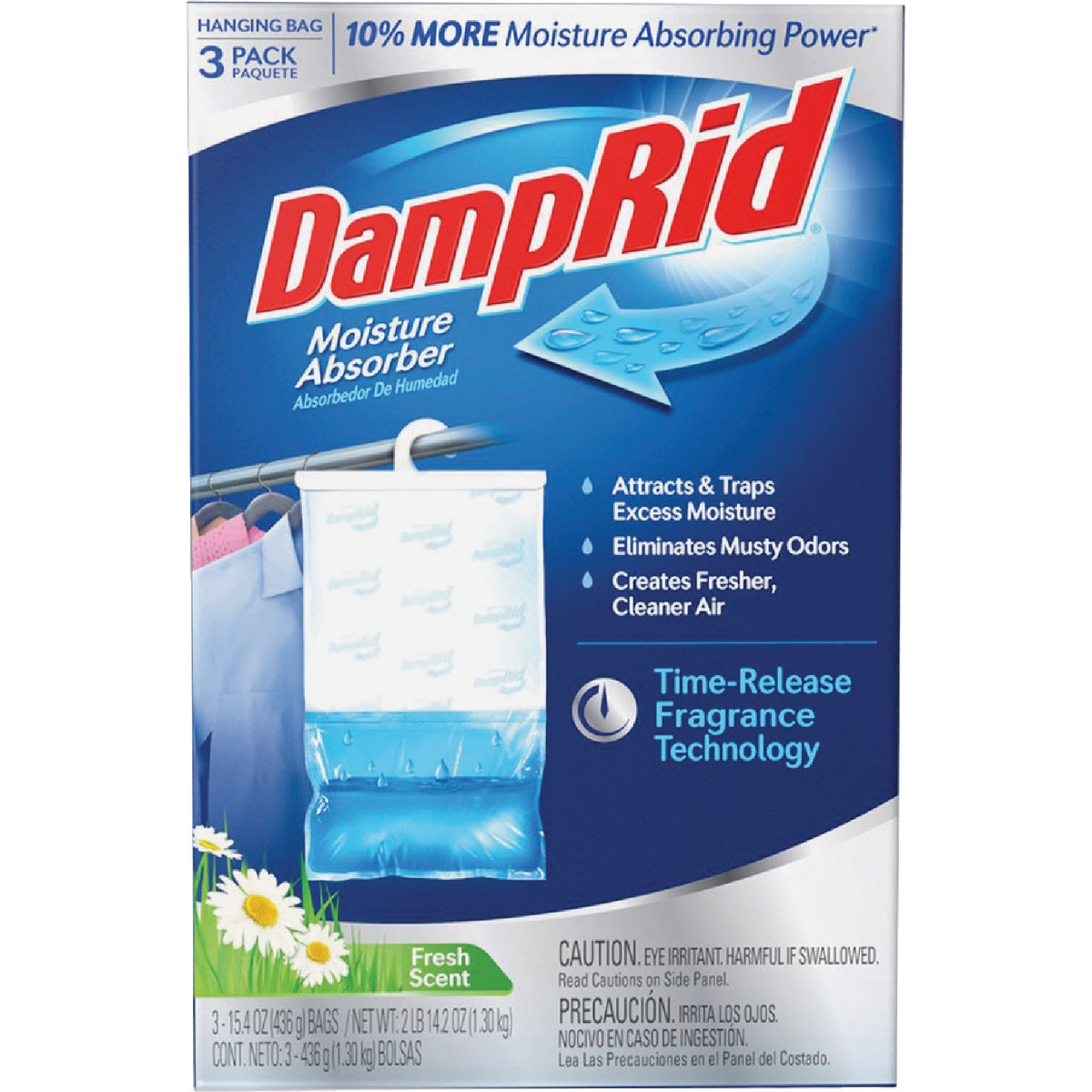 DampRid 15.4 Oz. Fresh Scent Moisture Absorber Hanging Bag (3-Count)
