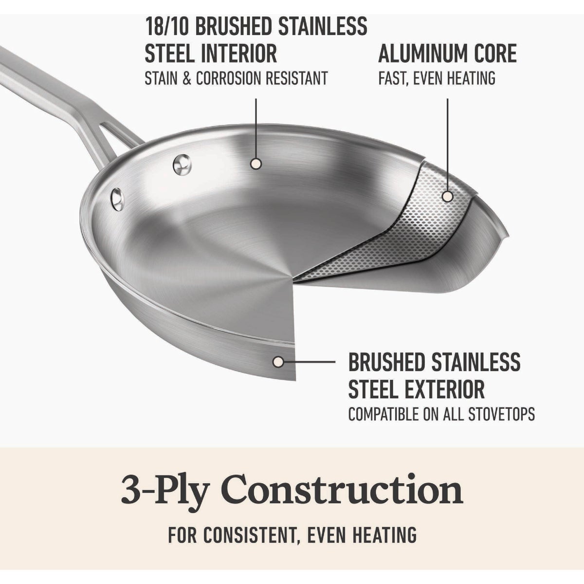 Calphalon Stainless Steel 6-Piece Cookware Set, Silver Image 2