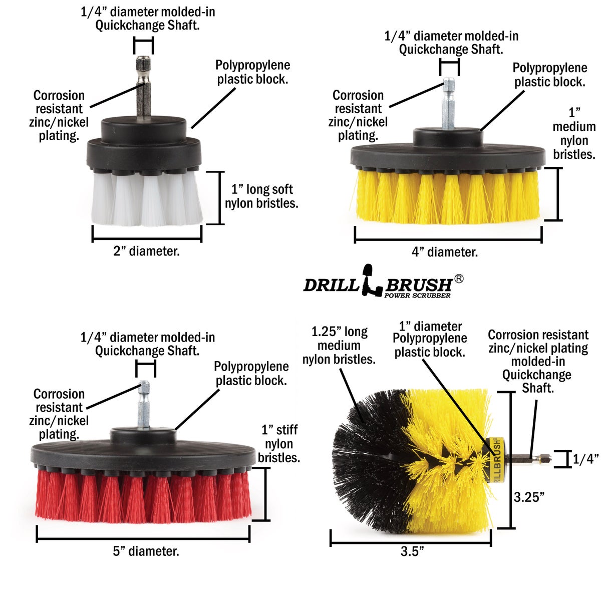 Drillbrush Variety Brush (4 Piece) Image 6