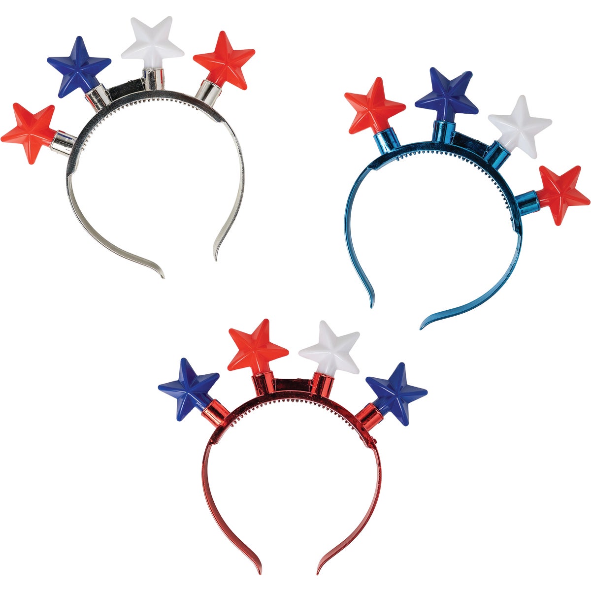 Patriot Pride Jumbo Flashing Star Headband Image 2