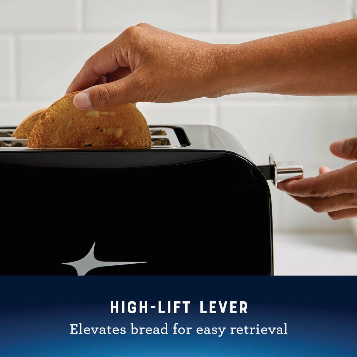 Oster Black Stainless Steel 2-Slice Toaster with Extra Wide Slots Image 3