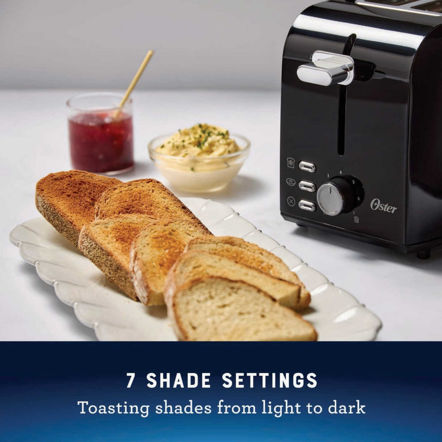 Oster Black Stainless Steel 2-Slice Toaster with Extra Wide Slots Image 6